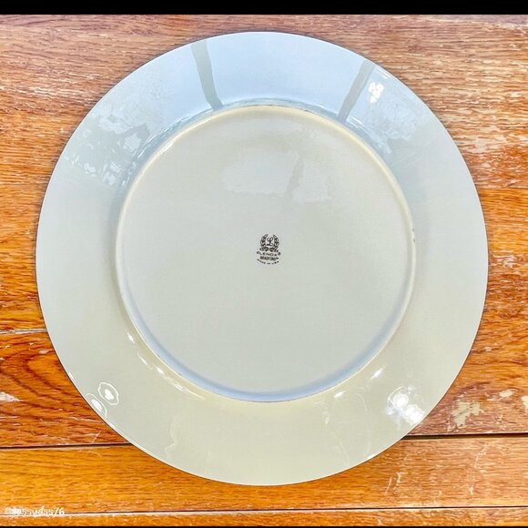 ▪️VTG▪️LENOX▪️3 Piece Setting BRADFORD Blue Gray Band Platinum Trim Ivory China - Picture 6 of 7